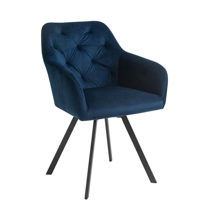 Eetkamerset 160x85 cm massief acaciahout fluweel