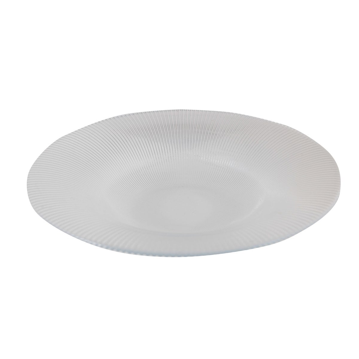 Bord rond 28 cm glas wit