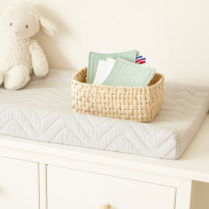 Reusable wipes made of organic cotton - green