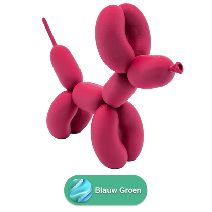 Ballon hond beeldje 20 cm zwart