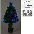 Kerstboom fiber optic 45 cm multicolor