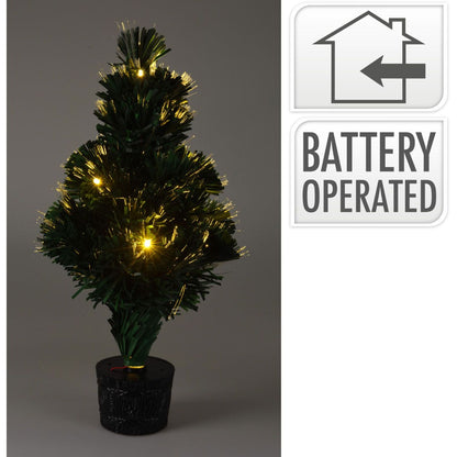 Kerstboom Met Verlichting - Fiber Optic - 45 Cm - Warm Wit