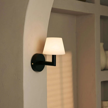 Wandlamp Ted Black oplaadbaar hout zwart dimbaar