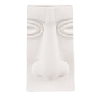 Vaas gezicht 15x9x25 cm wit keramiek