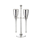Champagneglazen 2 stuks Didi verzilverd H 32 cm