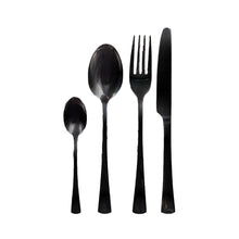 Housewife 24 Glossy Black Cutlery Set Complete