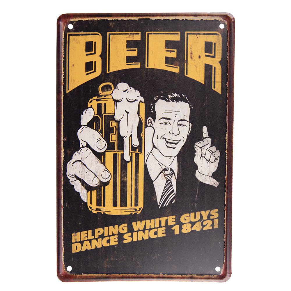 Wanddecoratie 20x30 cm metaal bruin geel
