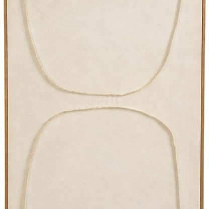 Wanddecoratie 70x50x3.5 cm polyester beige