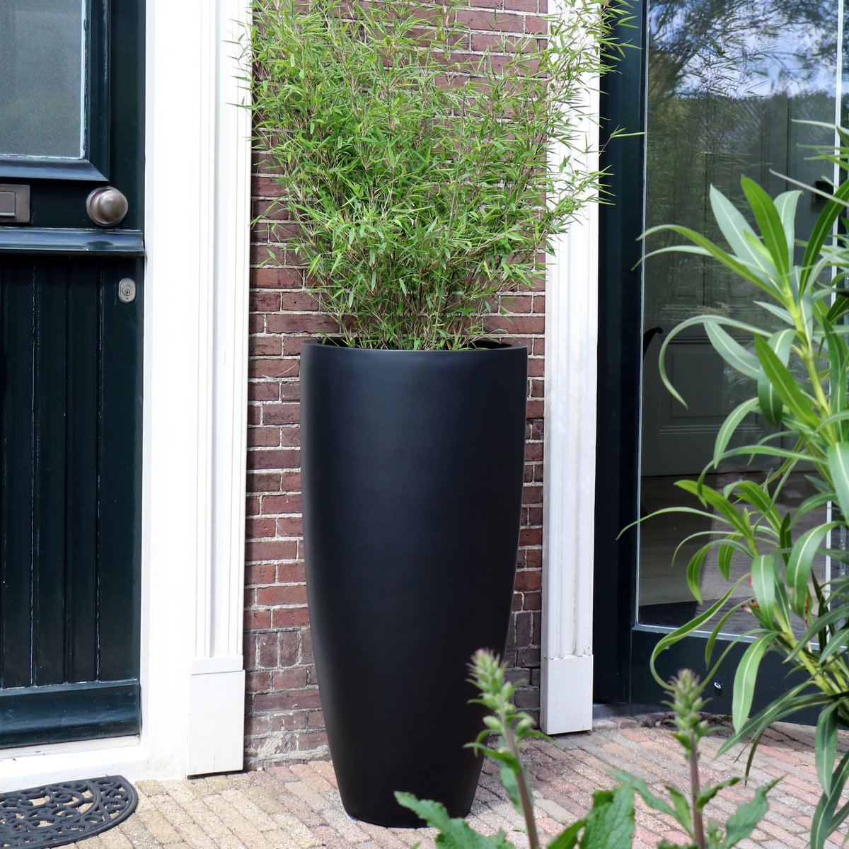 Plantenpot Kentucky black Ø47x100 cm polyester