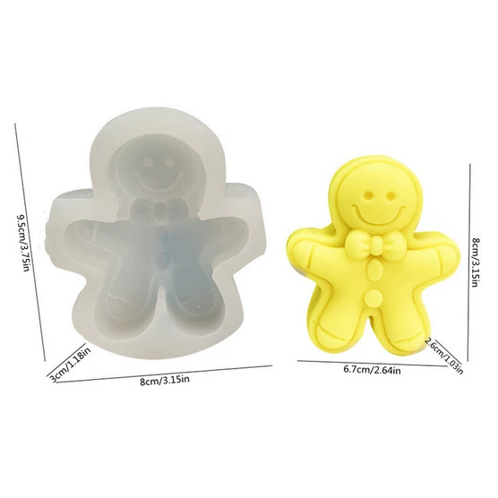 Gemberbrood Guy kaars 8 cm room botergeel bruin