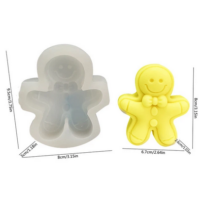 Gemberbrood Guy kaars 8 cm room botergeel bruin