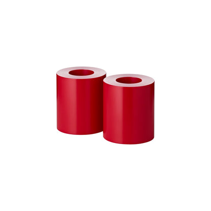 Theelichthouder 2 stuks rood Ø 8 cm