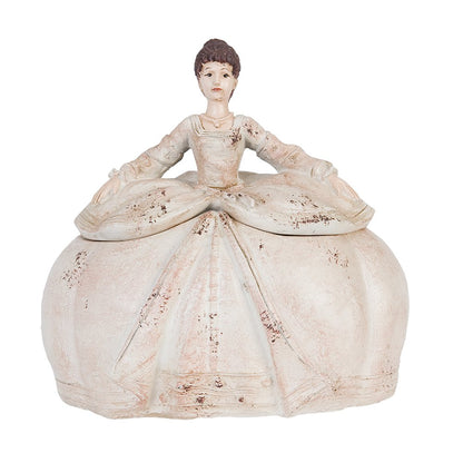 Juwelendoosje dame 22x18x21 cm kunststof beige