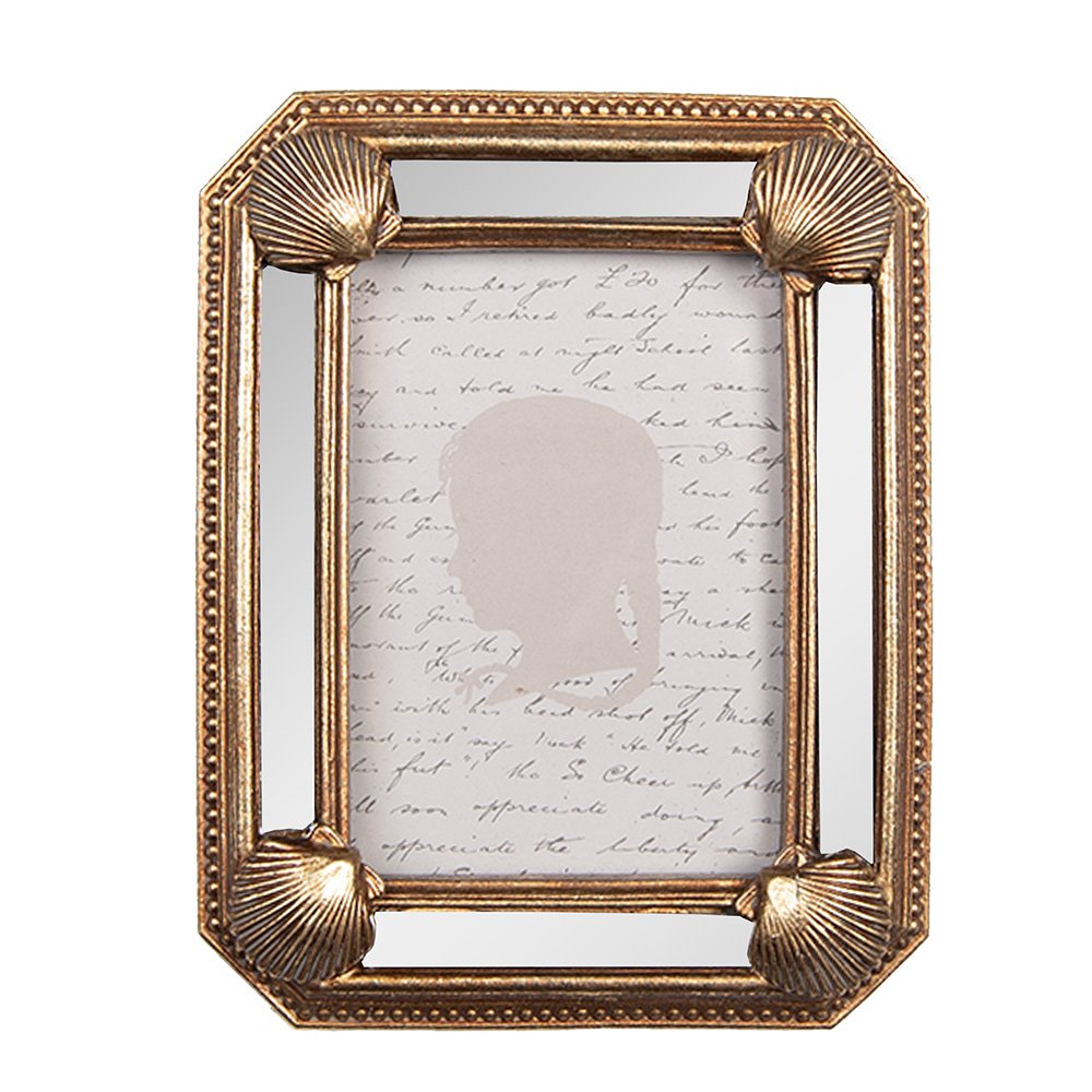 Photo Frame 6x9 cm Gold-coloured Plastic