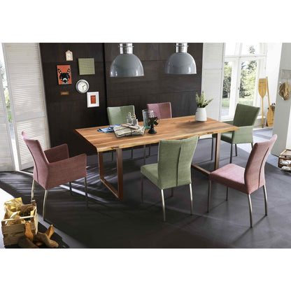 Table 200x100 cm, natural acacia, 36 mm