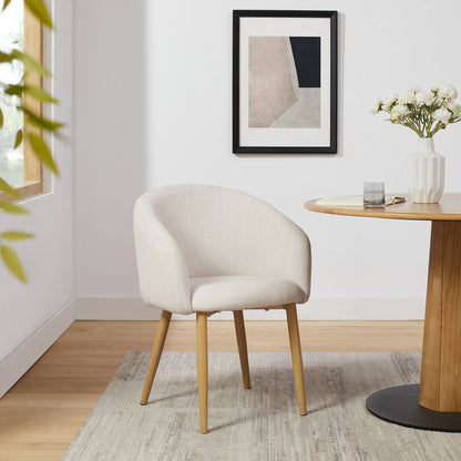 Fauteuilset 2 stuks structuurstof beige