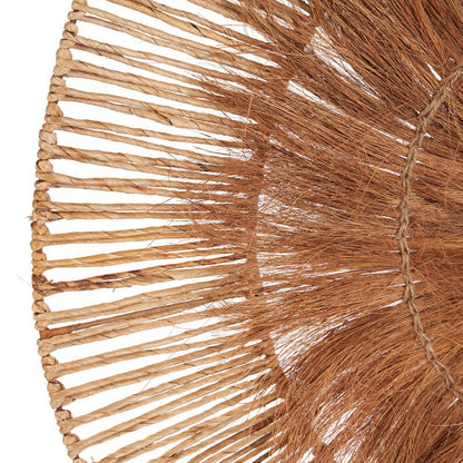 Wanddecoratie bananenblad kokosnoot naturel handgemaakt