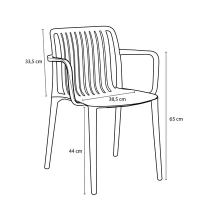 Tuinstoel Paloma 53x53x77,5 cm zwart