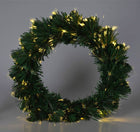 Kerstkrans 50 cm fiber optic warm wit
