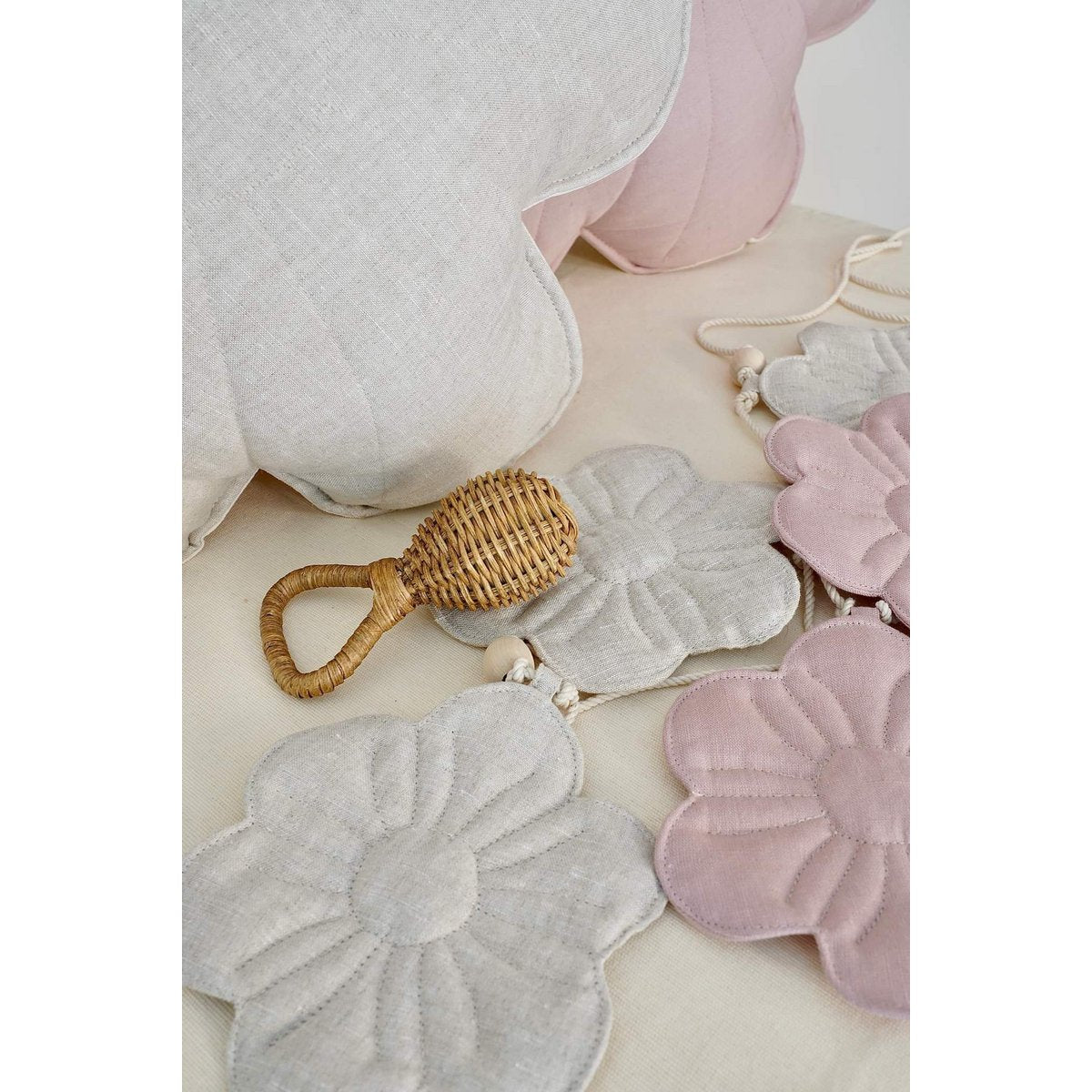 Bloemislinger linnen Sandy rose bouquet 3.5 meter