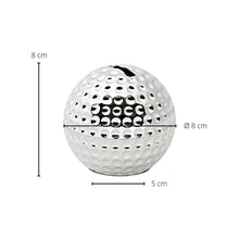 Spaarpot golfbal verzilverd 8 cm