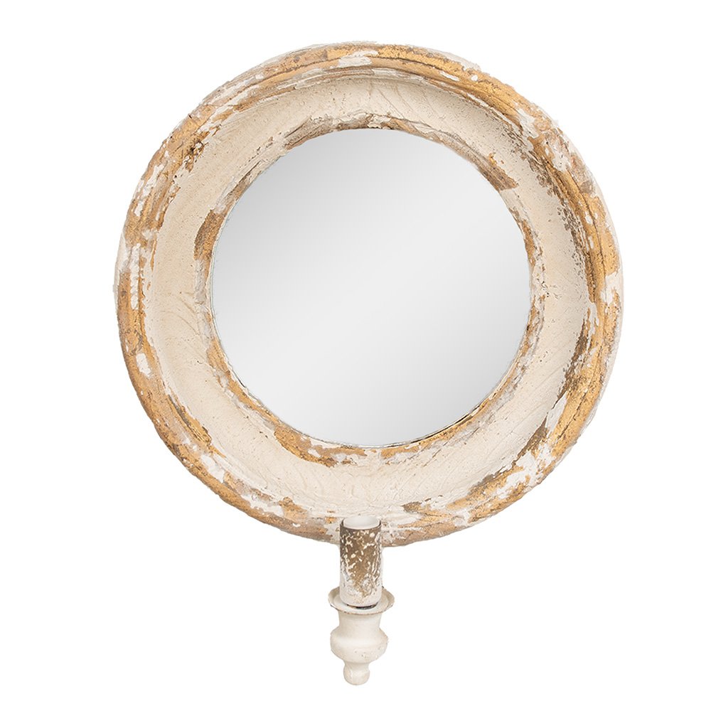 Wandspiegel 38x14x47 cm hout beige