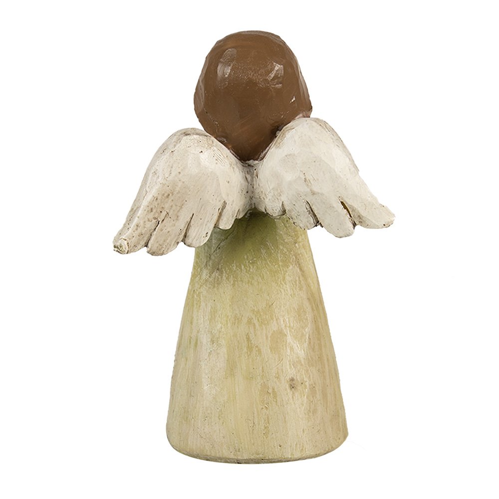 Engel beeld 12 cm groen polyresin