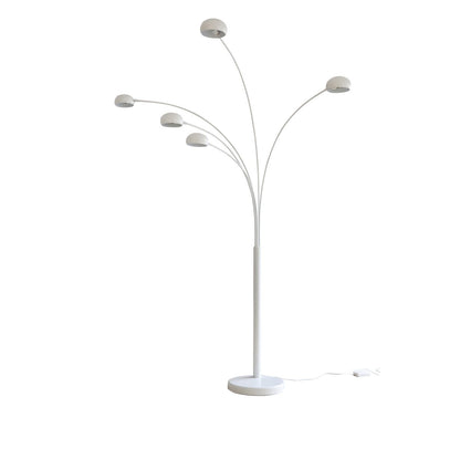 Vloerlamp 205 cm wit marmer metaal