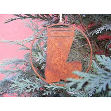 Patina Hanging Decoration Santa Boots | Rust-colored Christmas Decoration Boots | Ø 10 cm