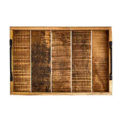 Serveerlade Houten Ladeset 2 Stuks Mango Hout 46x31 Cm Set