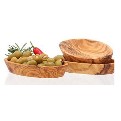 Olijfhouten schalen set van 3 ca. 16 cm