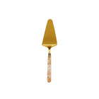 Taartschep 28x7x1.5 cm staal goud roze