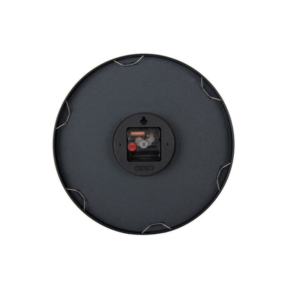 Wandklok 31 cm zwart ijzer