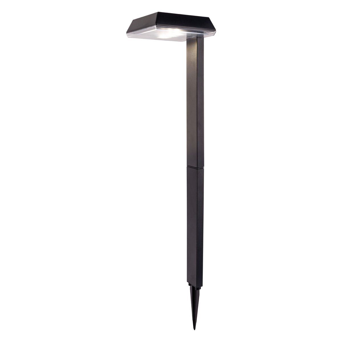 Solar Decorative Spike "Sigi", 79 cm high, plastic, black, integrated LEDs, warm white