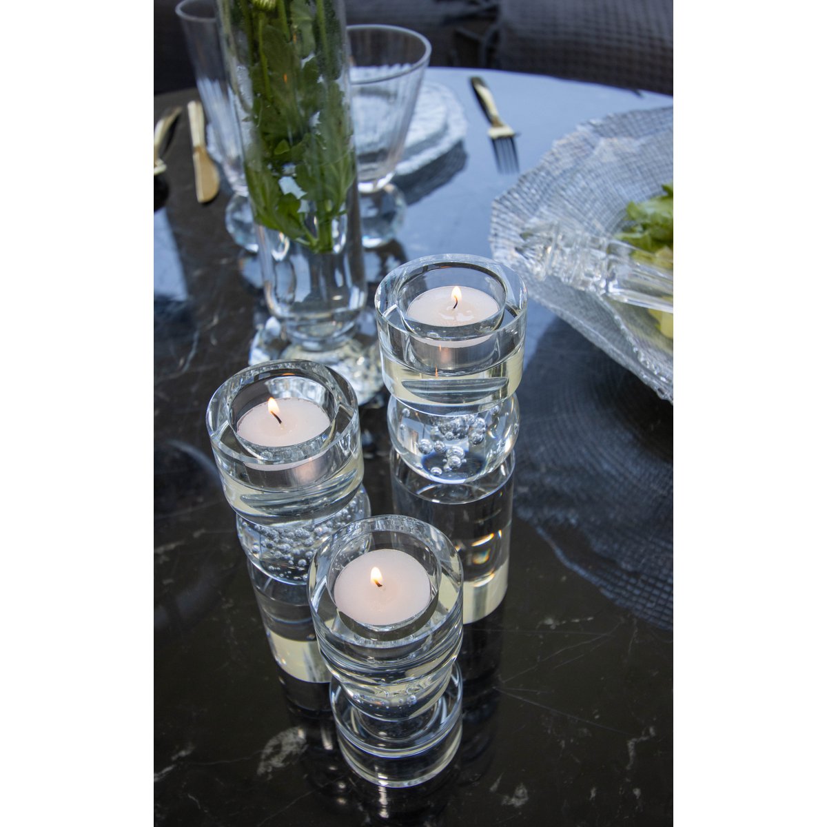 Glazen decoratie 6x6x16.2 cm transparant