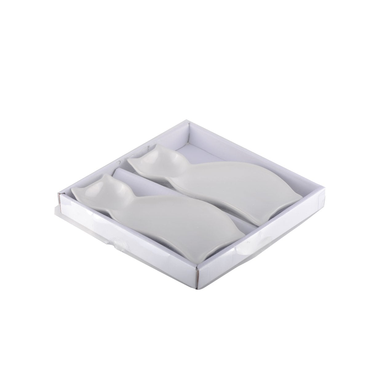 Porseleinen chatbekers 2 stuks 20 cm wit