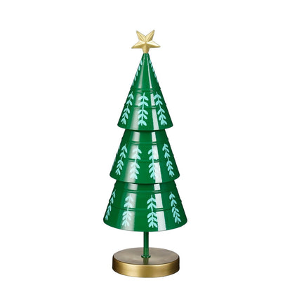 Kerstboom decoratie 46 cm ijzer groen goud