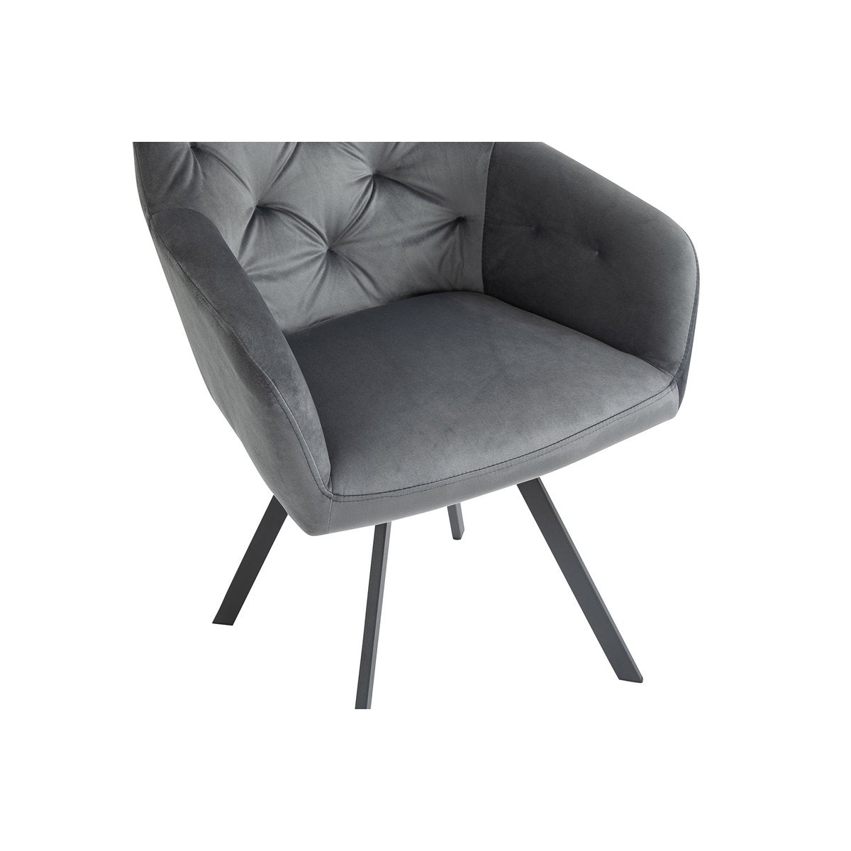 Fauteuil draaibaar grijs 61x62x85 cm