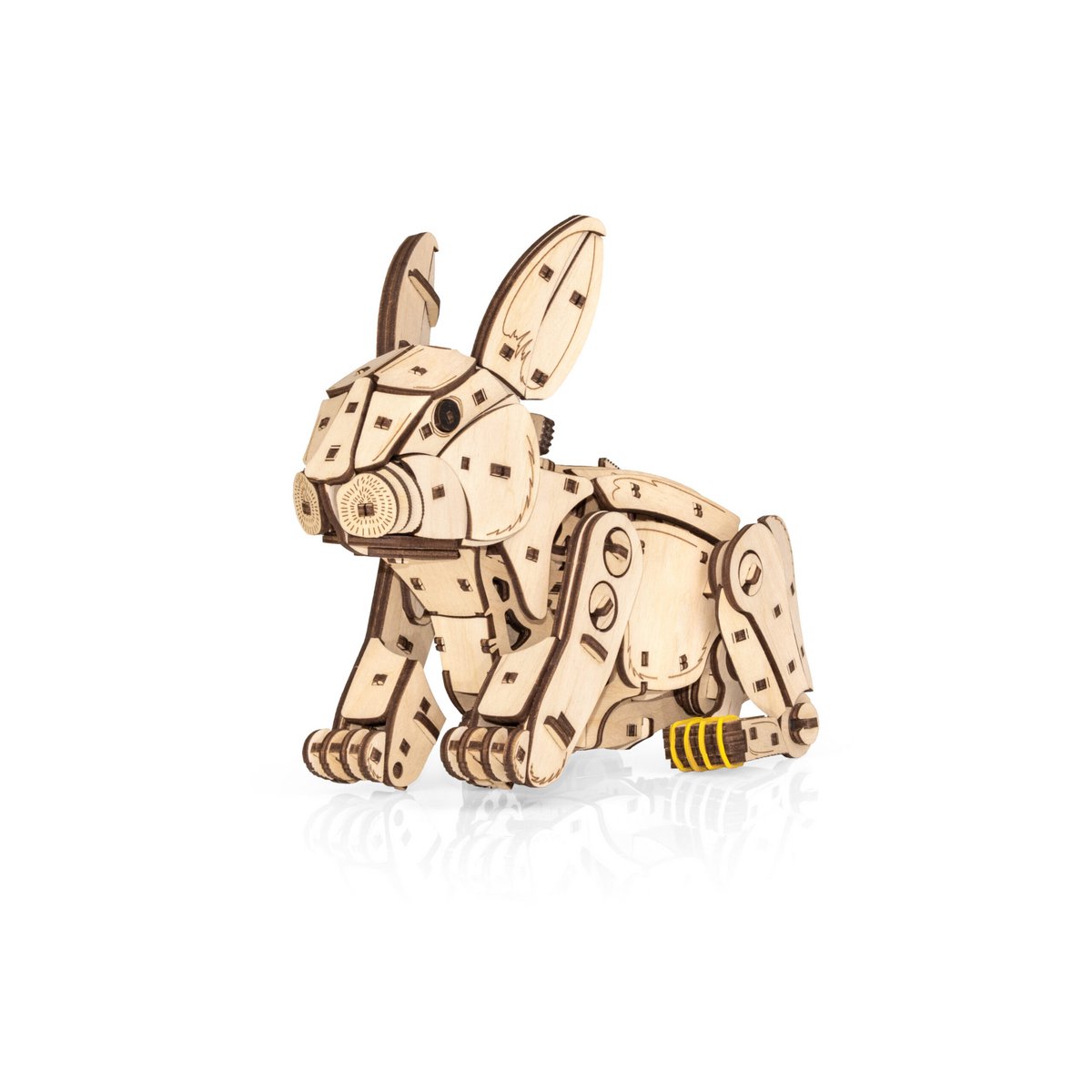 Eco Wood Art (EWA) DIY 3D Mechanische Houten Puzzel, Rabbit, 4561, 21,7x10,4x17,4