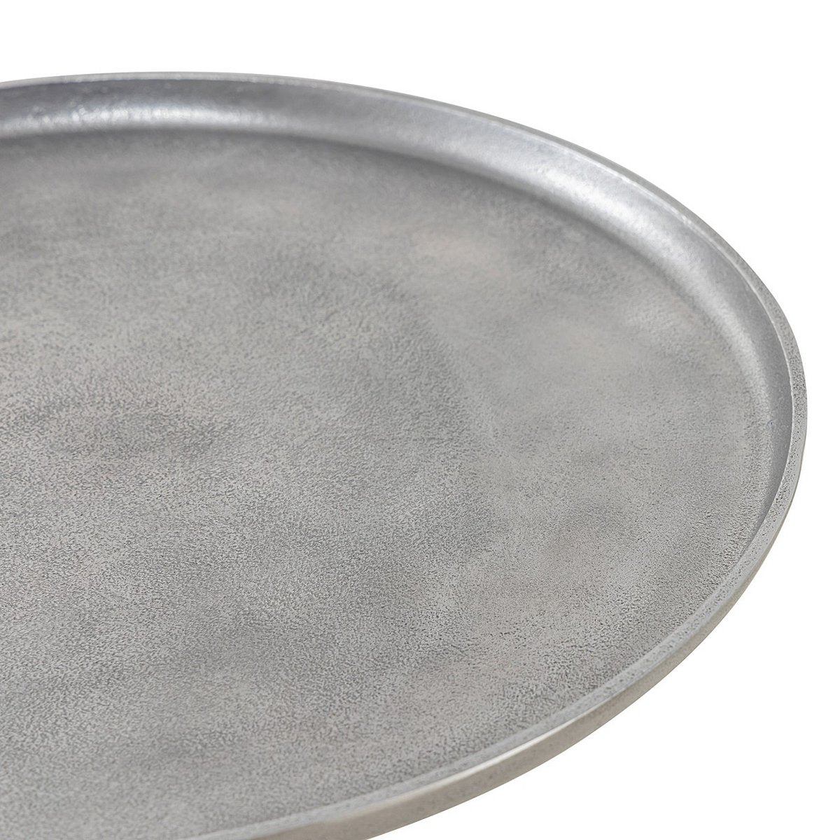 Bijzettafel Metaal Rond Aluminium Met Middenvoet Goud 44x53