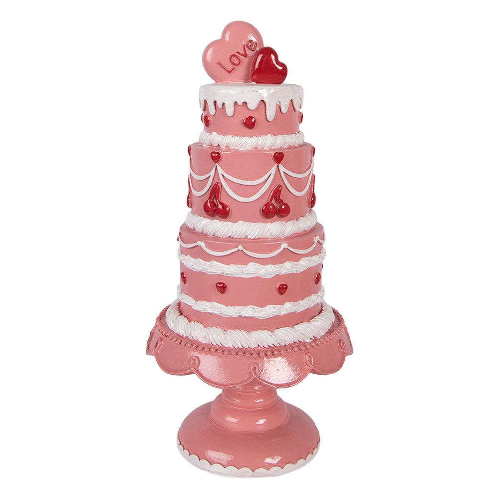 Decoration Statue Cake Ø 16x33 cm Pink Plastic