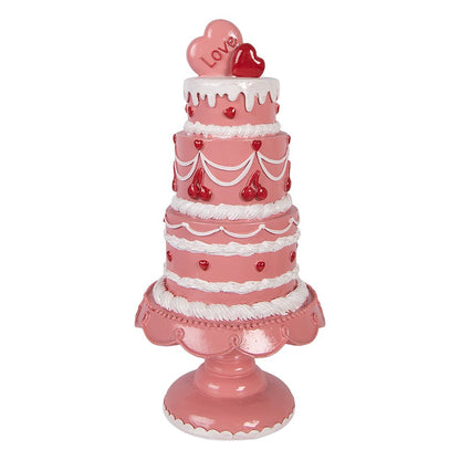Decoration Statue Cake Ø 16x33 cm Pink Plastic