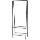 Kledingrek met schoenenrek metaal zwart 61x34x152 cm