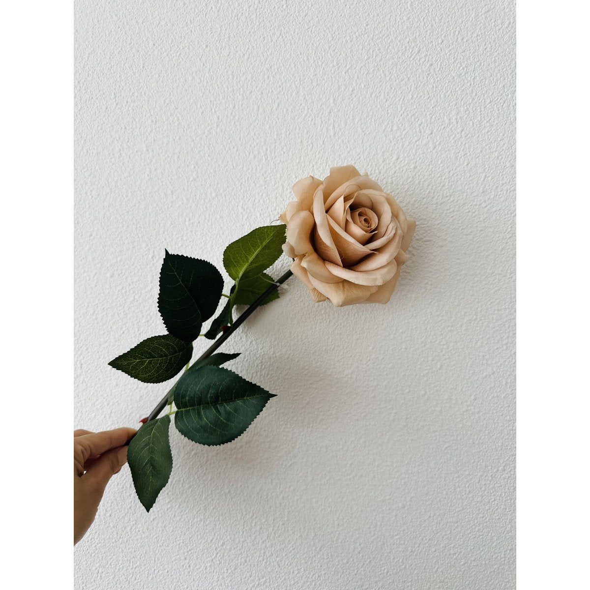 Kunstbloemen rozen 2 stuks champagne