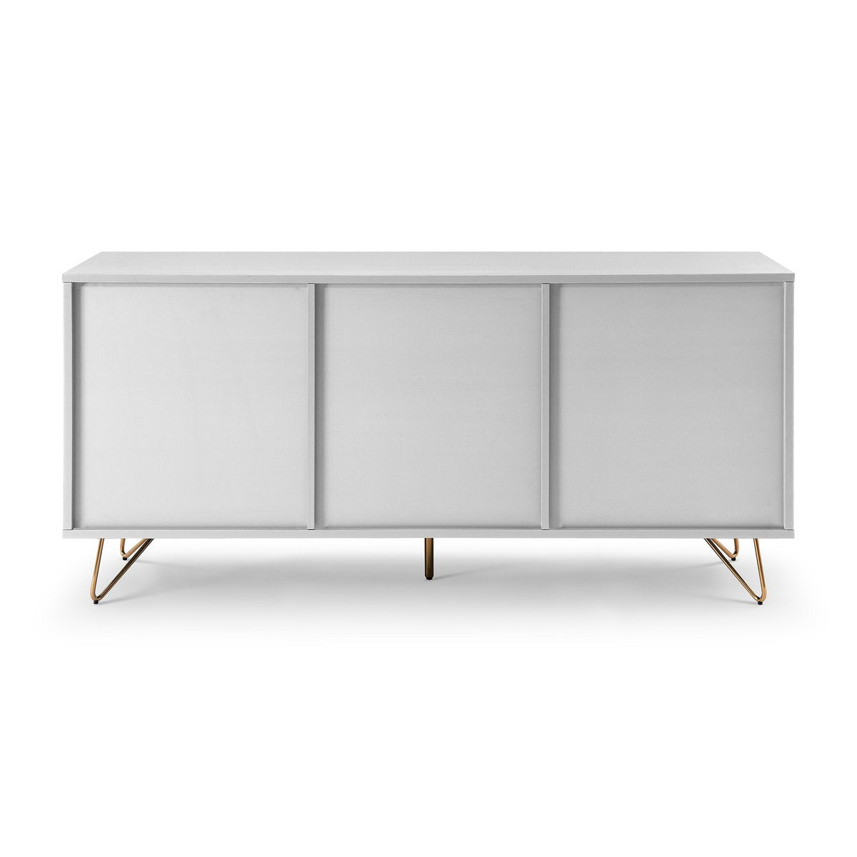 Dressoir 150x40x70 cm wit goud 2 deuren 3 lades