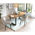Eettafel 180x90 cm met 4 stoelen massief acacia