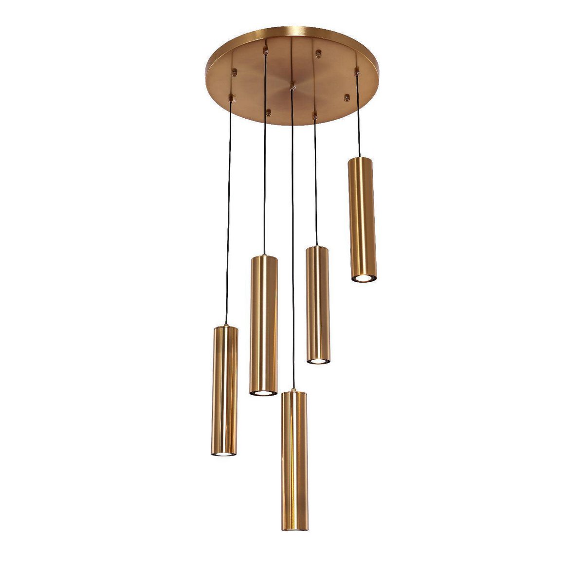 Hanglamp Cilinder 5 goud 45 cm plafondplaat