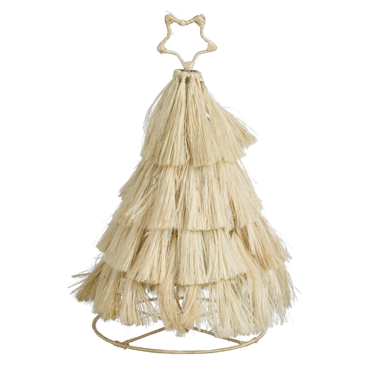 Kerstdecoratie Boom - H44 x Ø25 cm - Jute - Beige