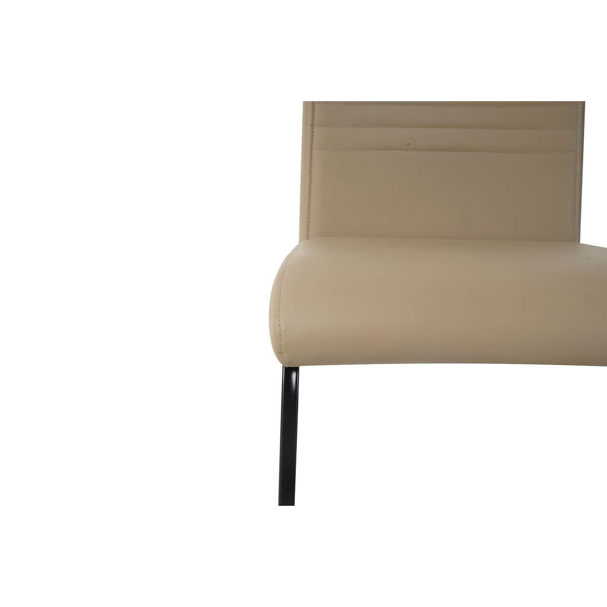 Stoelenset 2 stuks kunstleer sledeframe