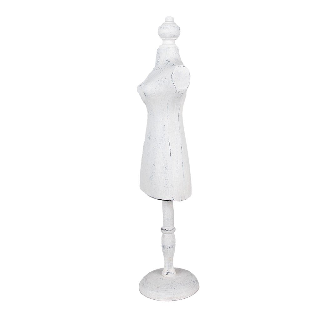 Jewellery Stand 13x11x51 cm White Wood Display Mannequin